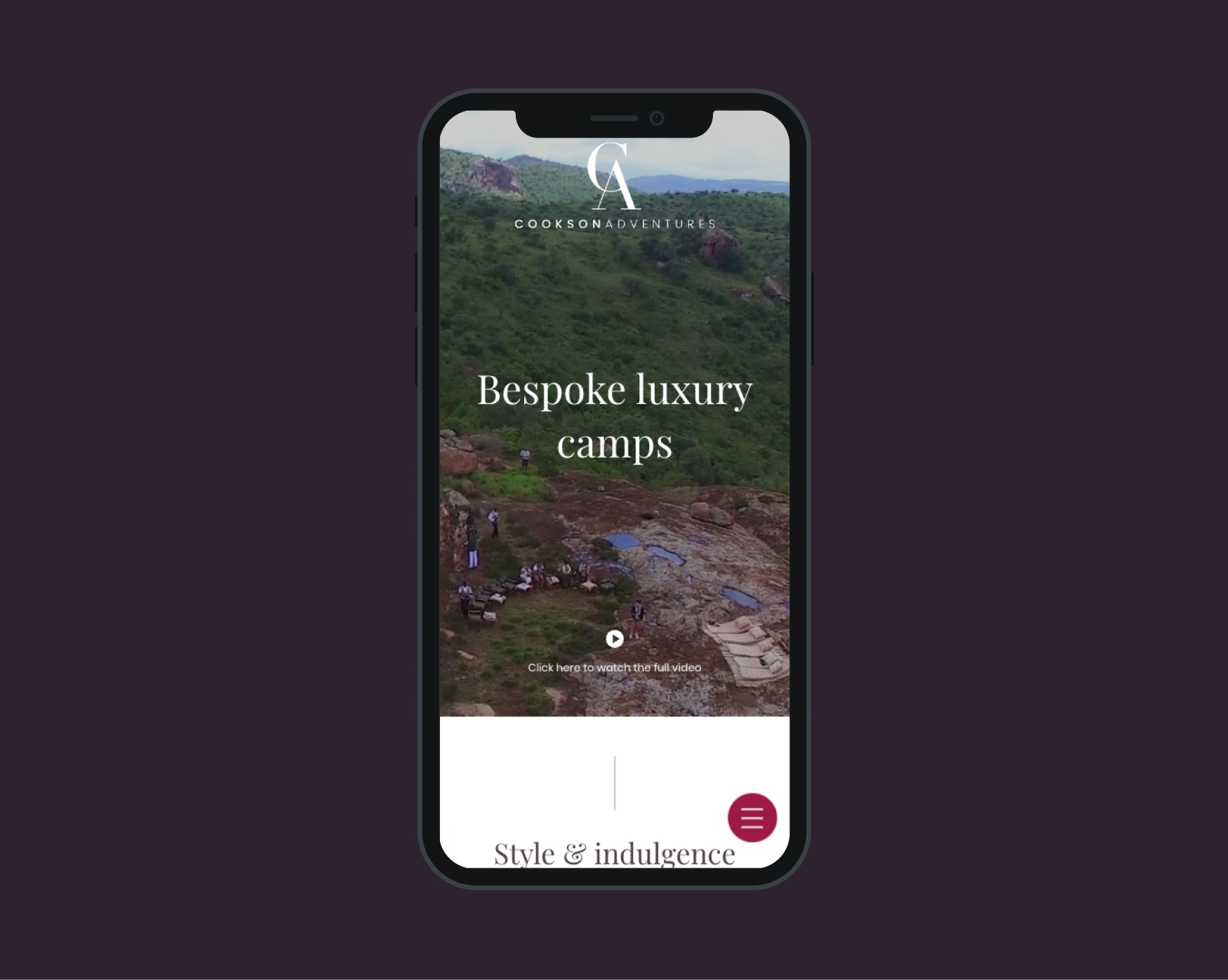 Adventures Website Mobile Mockup